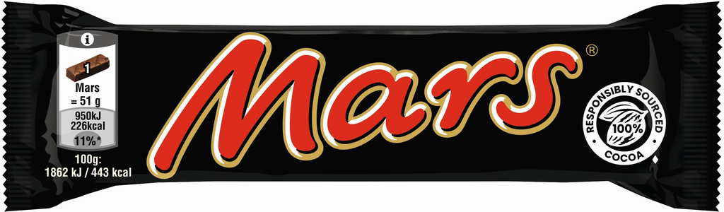 MARS Barrita de Chocolate Leche Caramelo Turrón 51 g