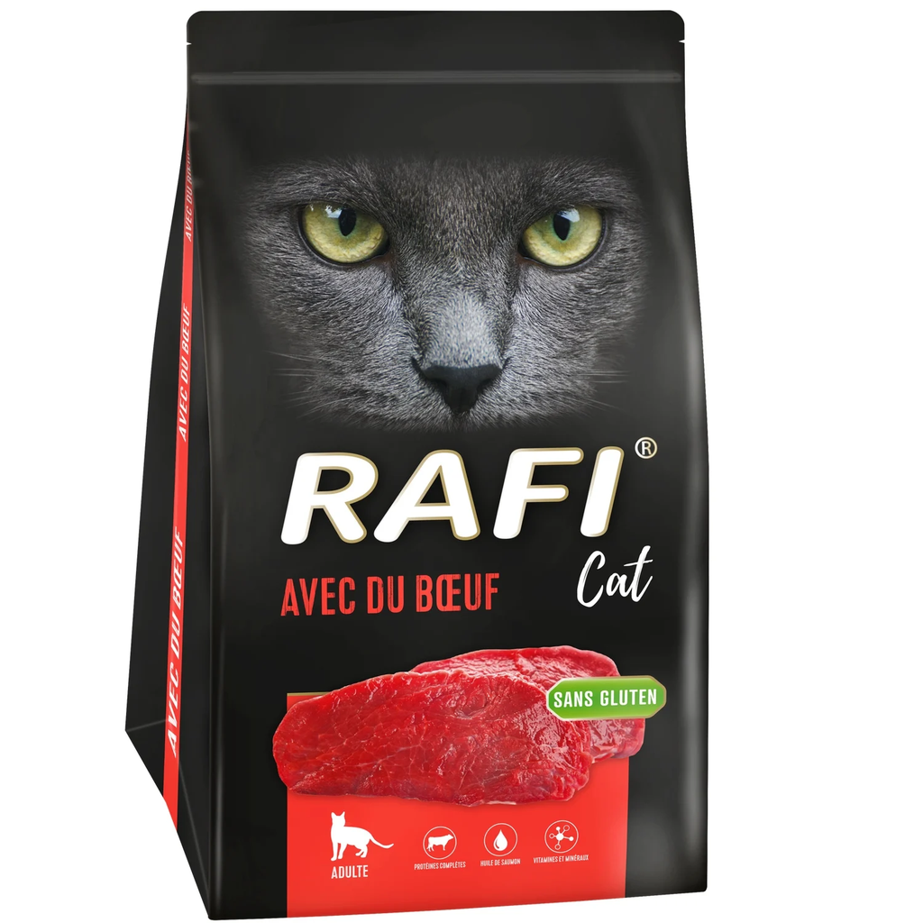 RAFI Croquetes Para Gato Adulto Carne de Vaca Sem Glúten 1,5 kg