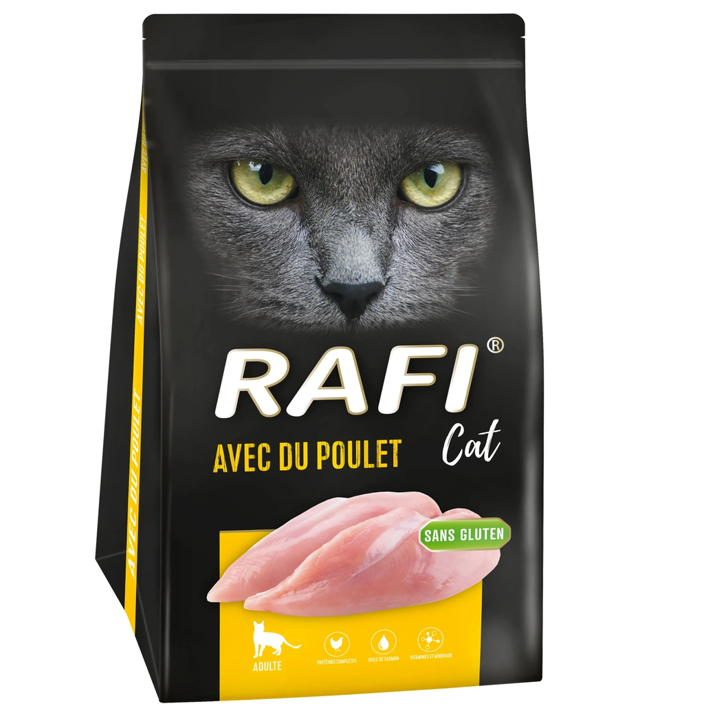 RAFI Croquettes Pour Chat Adulte Poulet Sans Gluten 1,5 kg