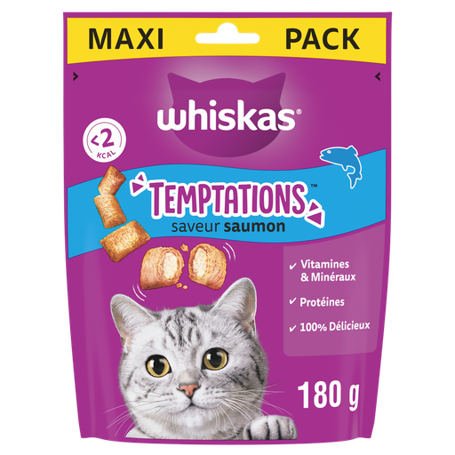[5998749146132] WHISKAS Temptations premios para gato salmón 180 g