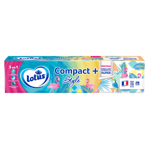 [7322542005712] LOTUS Compact Plus Tissues 3-ply 126 pieces