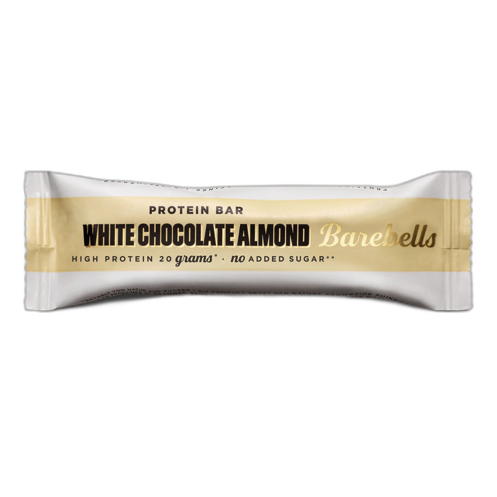 BAREBELLS Barrita proteica chocolate blanco almendras 55 g