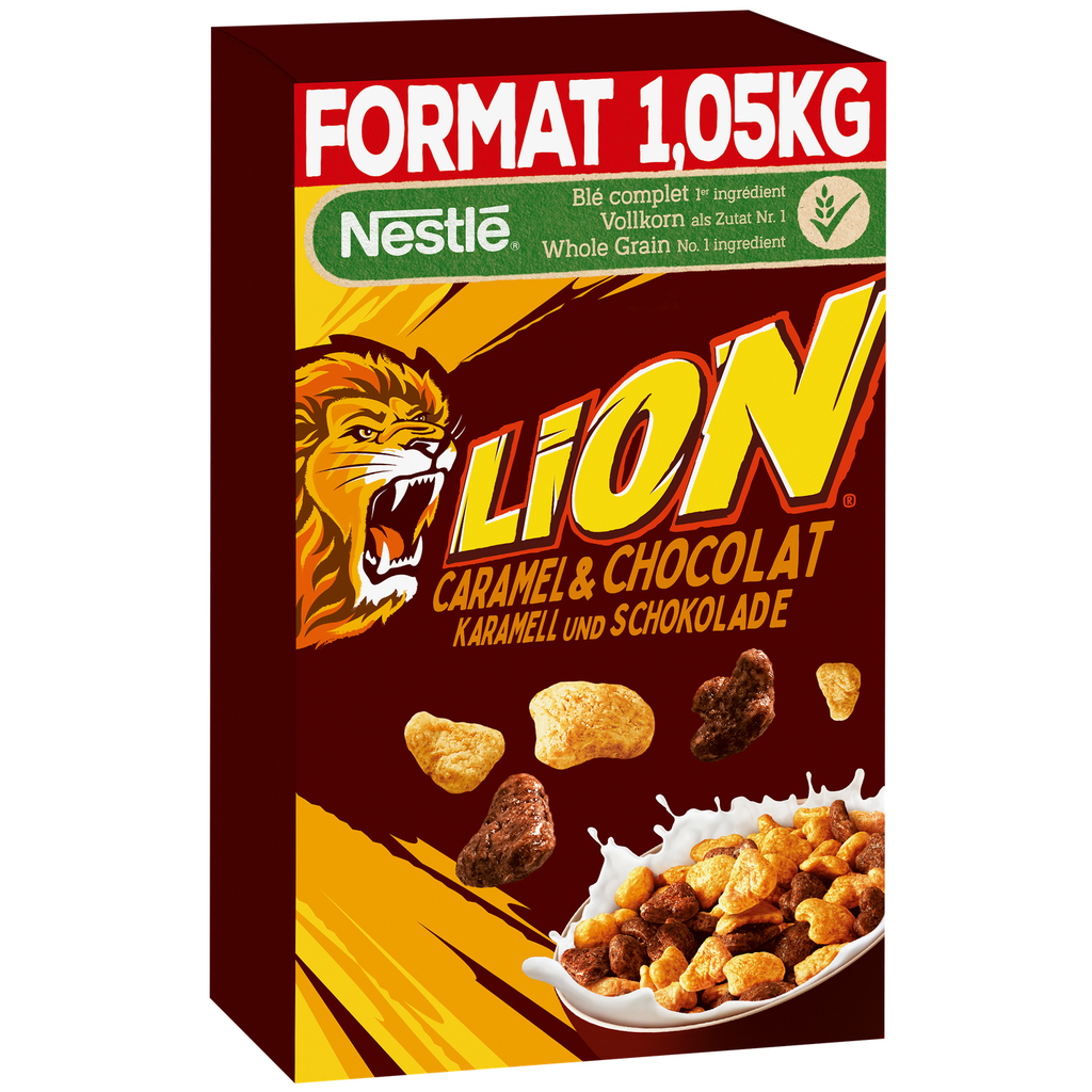NESTLE LION Cereales sabor caramelo y chocolate 1 kg