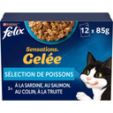 FELIX Wet Cat Food Adult Jelly Fish Selection 12 x 85 g