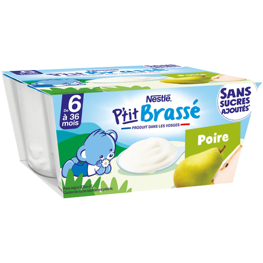 [7613287930262] NESTLE NATURNES Petit brassé postre lácteo pera 4x90g
