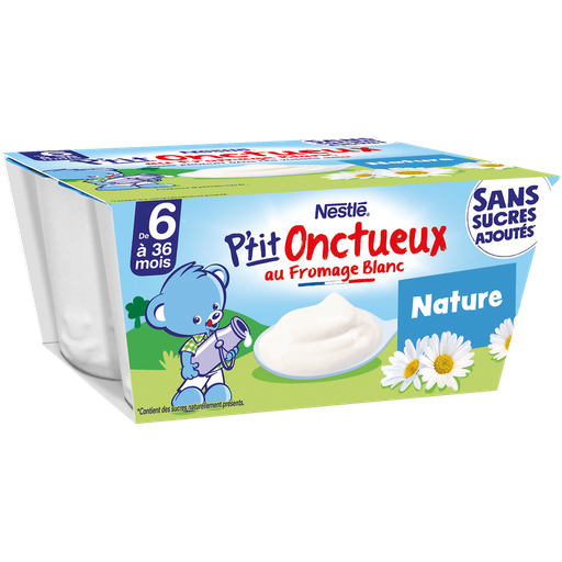 [7613287930422] NESTLE P'TITS LACTES Postre lácteo Petit Onctueux queso blanco natural 4x90g