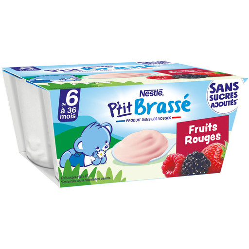 [7613287936950] NATURNES Petit brassé postre lácteo de frutos rojos 4 vasos de 90 g