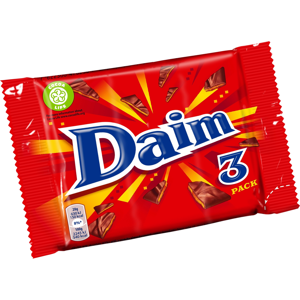 DAIM Barres chocolatées au caramel croquant 84 g