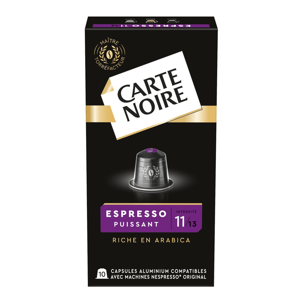 CARTE NOIRE Espresso coffee capsules powerful intensity 11 10 capsules 55 g