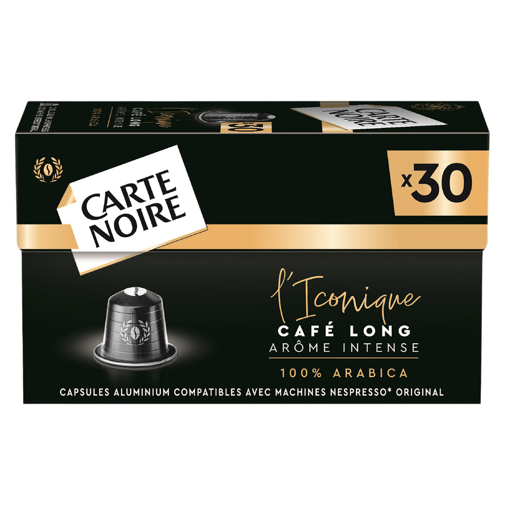 CARTE NOIRE Coffee Capsules l'Iconique Lungo 100% Arabica 30 capsules 168 g