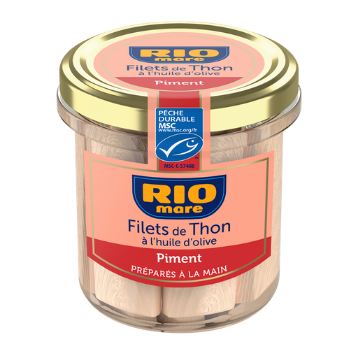 [8004030950023] RIO MARE Tuna Fillets in Olive Oil and Chili 130 g