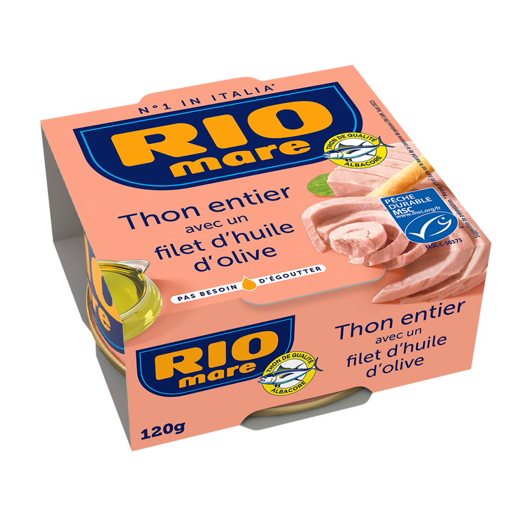 RIO MARE Atum inteiro MSC com um fio de azeite 120 g