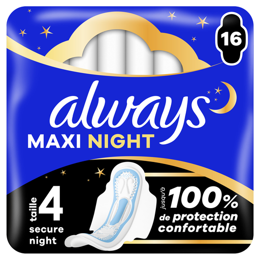 [8006540584316] ALWAYS Maxi Night Sanitary Pads with Wings Size 3 16 pads