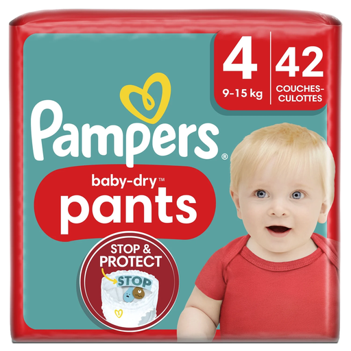 [8006540711521] PAMPERS Baby-Dry Pants Fraldas-cueca Tamanho 4 (9-15 kg) 42 fraldas