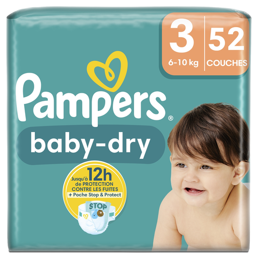 [8006540715697] PAMPERS Baby-Dry Fraldas Tamanho 3 6-10 kg, pacote de 52 fraldas