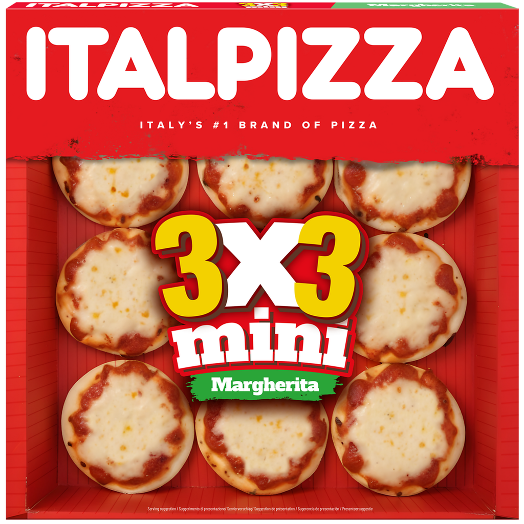 ITALPIZZA Mini Margherita 3x3 piezas 290 g