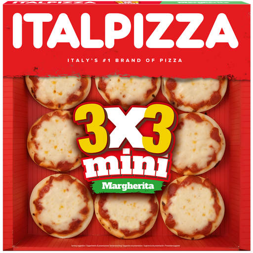 [8015673032434] ITALPIZZA Mini Margherita 3x3 piezas 290 g