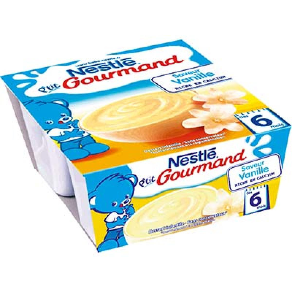 [3033710064427] Nestle P'Tit Gourmand Petit Pot Crème Dessert Vanille Dès 6 Mois 4X100G