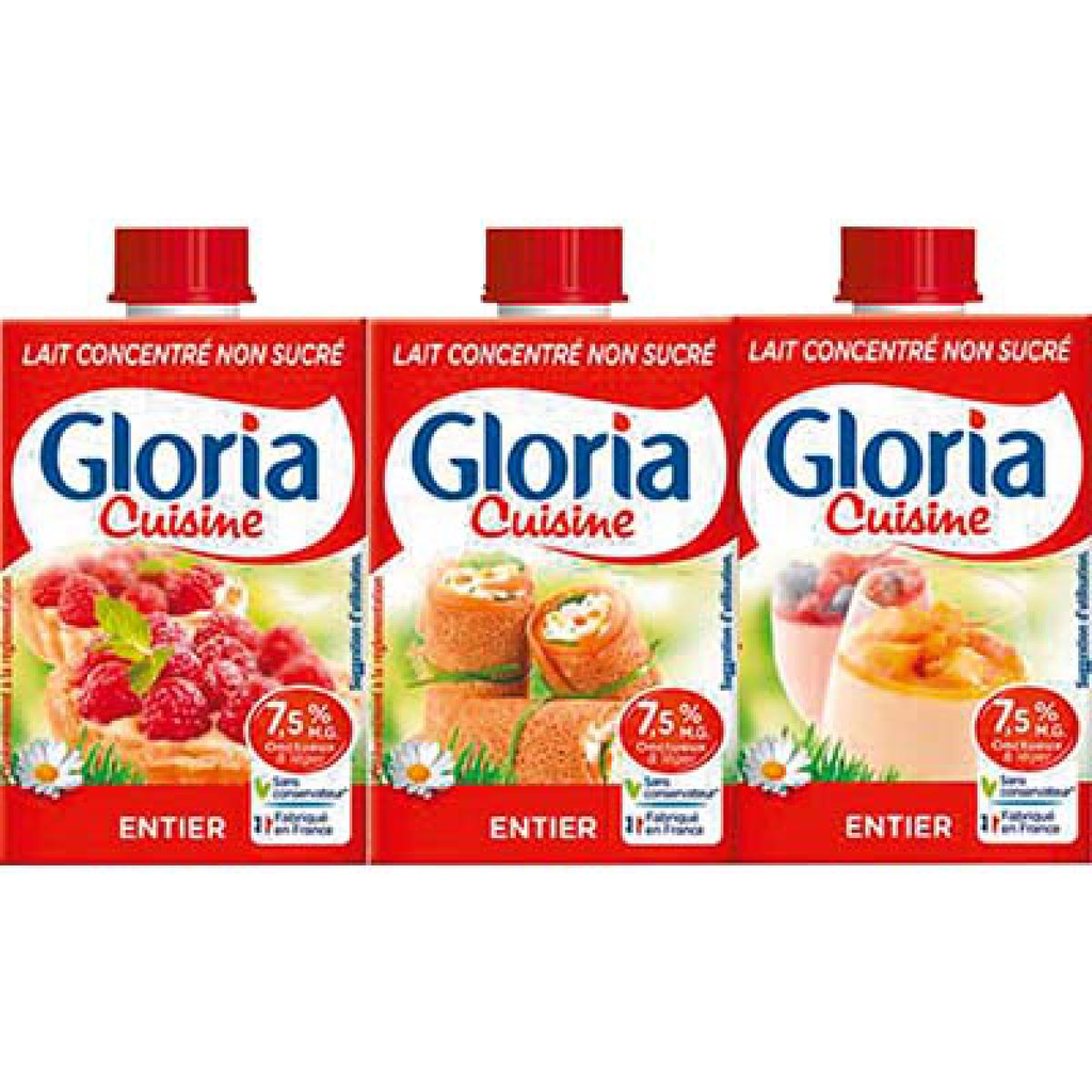 GLORIA Leite Concentrado Sem Açúcar 3 x 20 cl