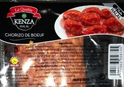 [8424863056745] KENZA Halal Beef Chorizo 100 g