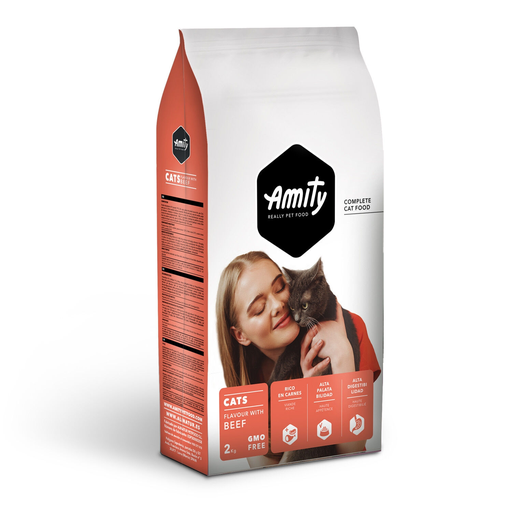 [8436600821417] AMITY Adult Cat Dry Food Beef 2 kg