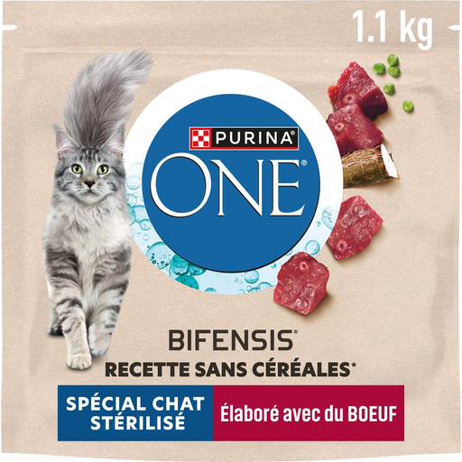 [8445290472809] PURINA ONE Bifensis Beef Grain-Free Dry Cat Food for Sterilized Cats 1.1 kg