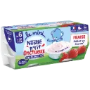 Nestle Dessert Lacté Bébé Dès 6 Mois Fraise Croissance P'Tit Onctueux 6 Pots De 50G