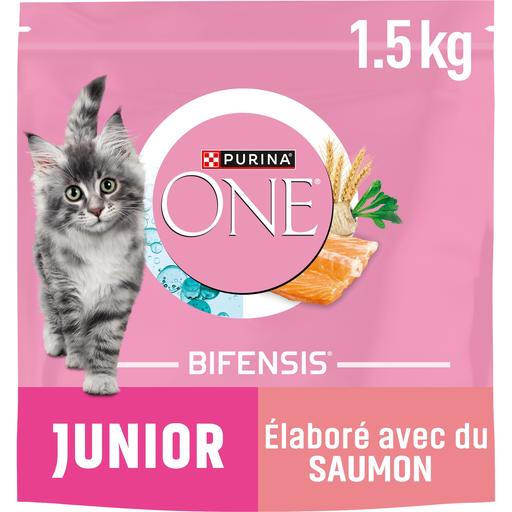 [8445290938091] PURINA ONE Croquetas Para Gato Junior Salmón 1,5 kg