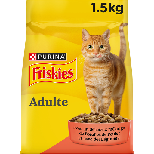 [8445290976406] FRISKIES Croquetas de buey pollo y verduras para gato adulto 1.5 kg