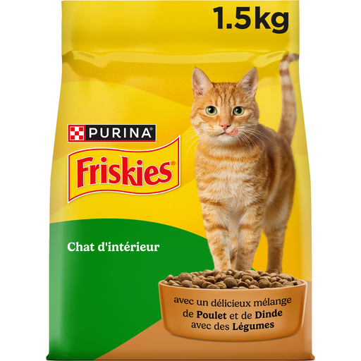 [8445290976475] FRISKIES Gato de Interior Pollo y Verduras 1,5 kg