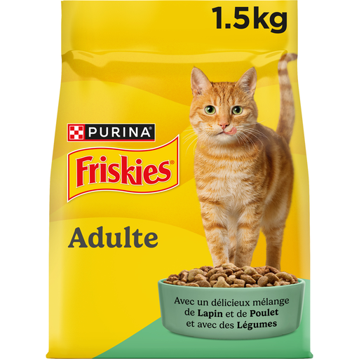 [8445290976857] FRISKIES Croquetas Gato Adulto Conejo Pollo y Verduras 1,5 kg