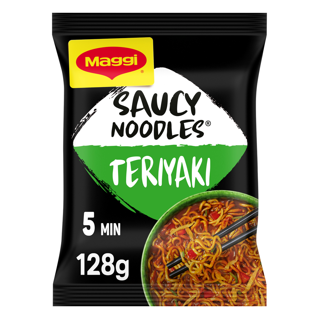 MAGGI Nouille instantanée japonaise saveur Teriyaki Saucy Noodles 128 g