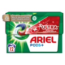 ARIEL Pods Lessive capsules 4 en 1 + Active odor defense 12 capsules