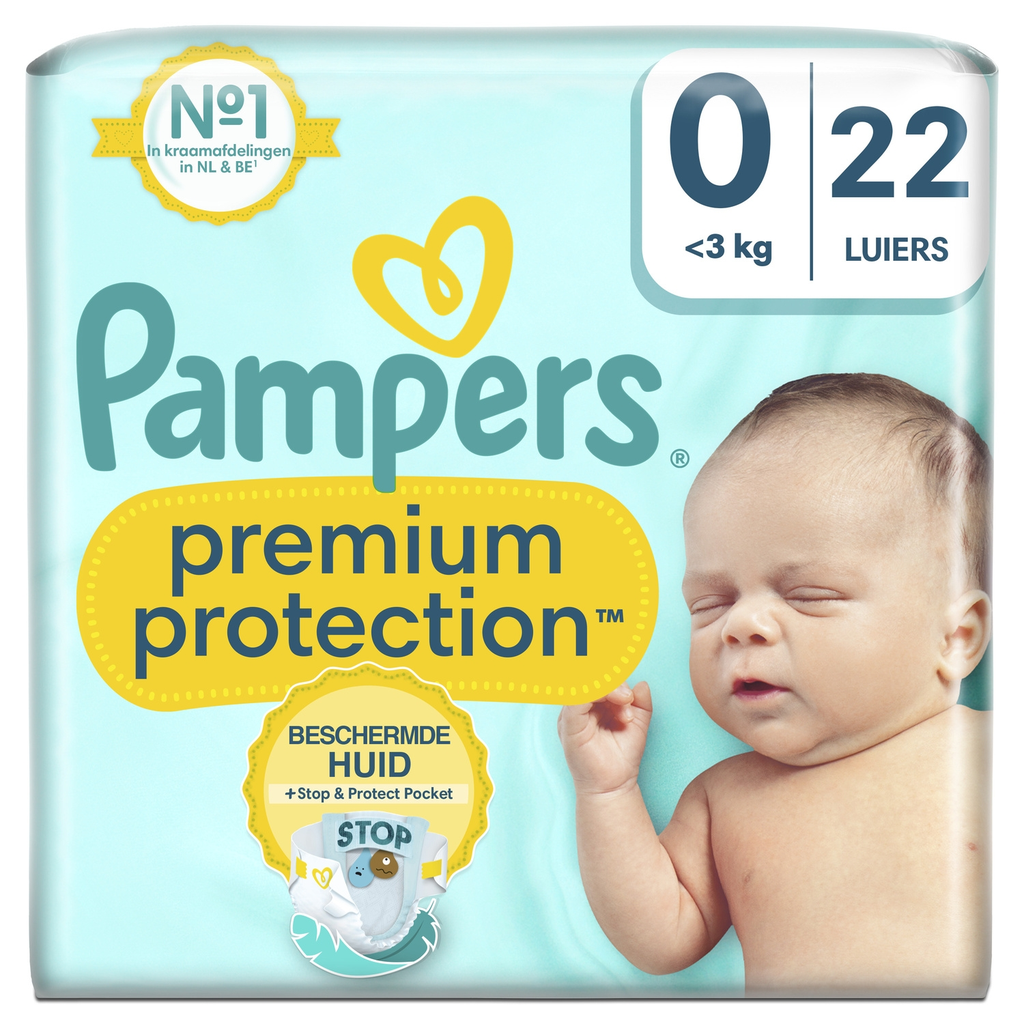 PAMPERS Premium Protection Pañales Talla 0, 22 unidades