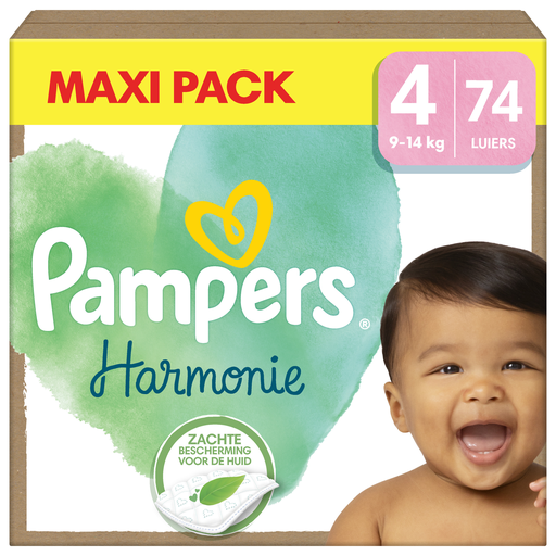 [8700216251532] PAMPERS Fraldas Bebé Harmonie Tamanho 4 (9-14 kg) - Pack de 74