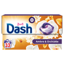 DASH Pods Lessive capsules 2 en 1 Ambre et orchidée 33 capsules