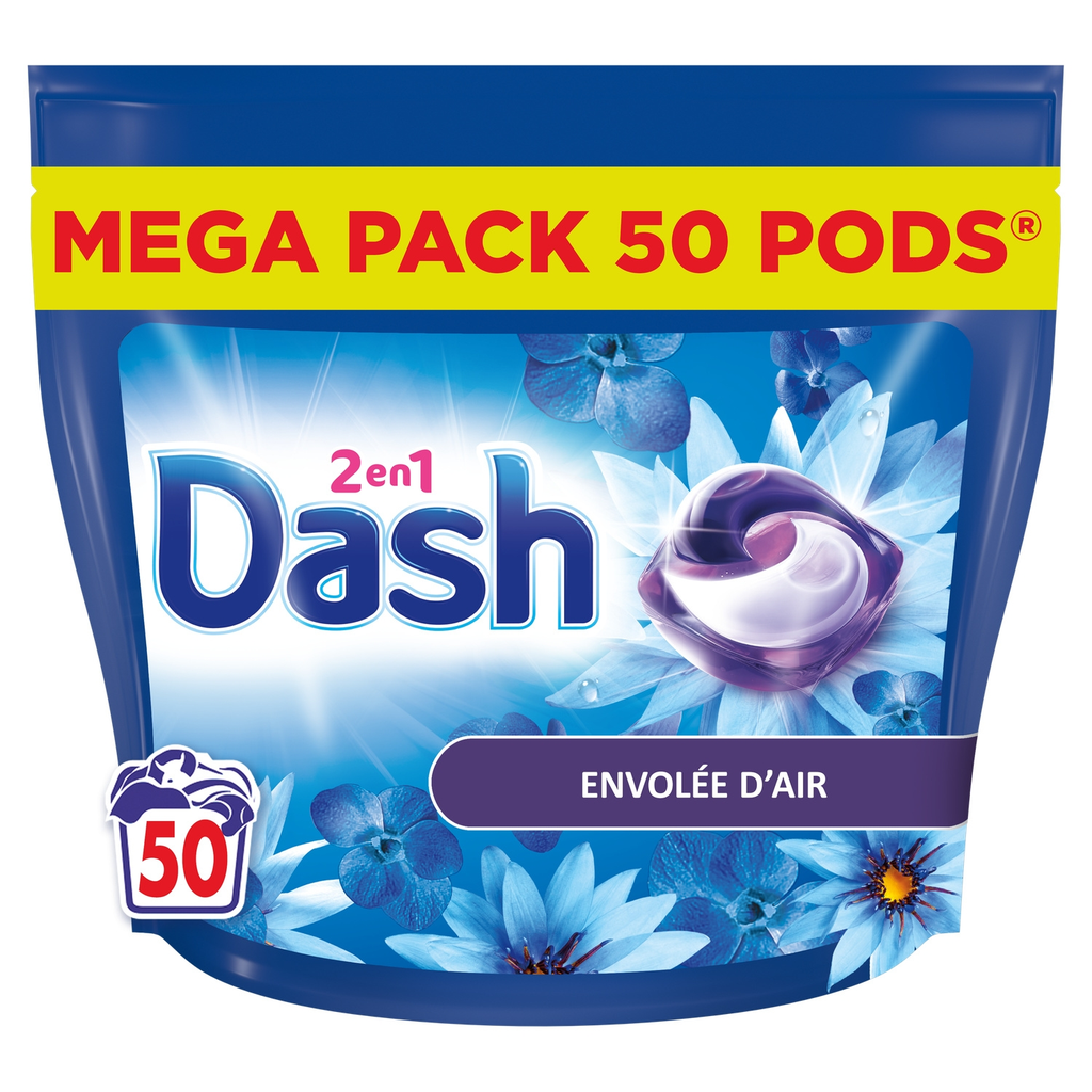 DASH Pods 2in1 Laundry Capsules Marine Breeze 50 capsules