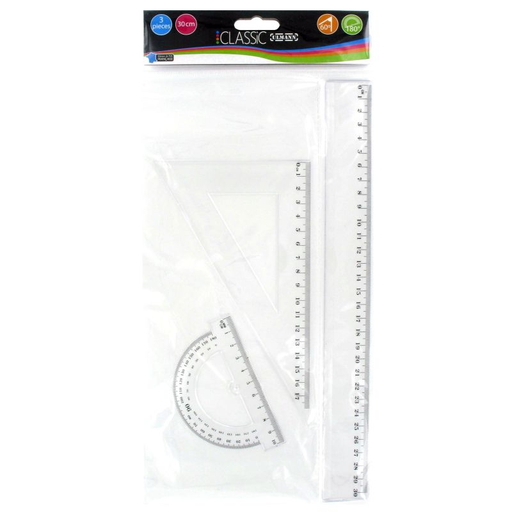 [3035263106692] UL'ANN Flat Ruler/Protractor/Square