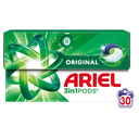 ARIEL Pods Lessive capsules tout en 1 détergent original 30 capsules
