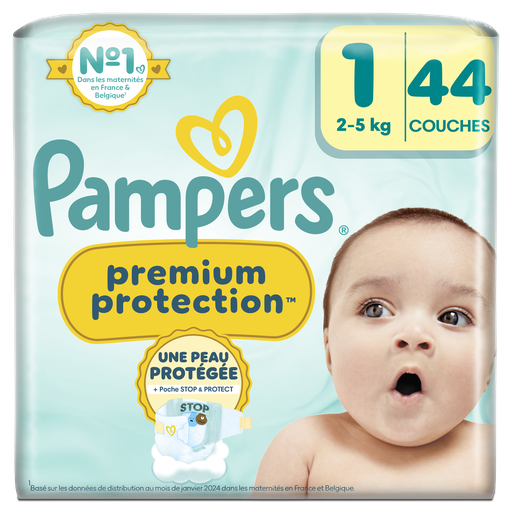 [8700216664899] PAMPERS Premium Protection diapers size 1 (2-5 kg) 44 count