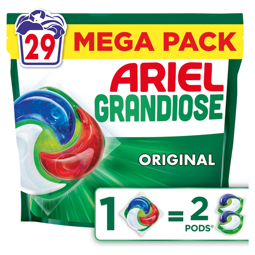 [8700216698009] ARIEL Grandiose Pods Lessive capsules action détachante et anti-odeur 29 capsules