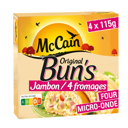 [8710438128215] MCCAIN Original Bun's jambon 4 fromages oignons 460 g