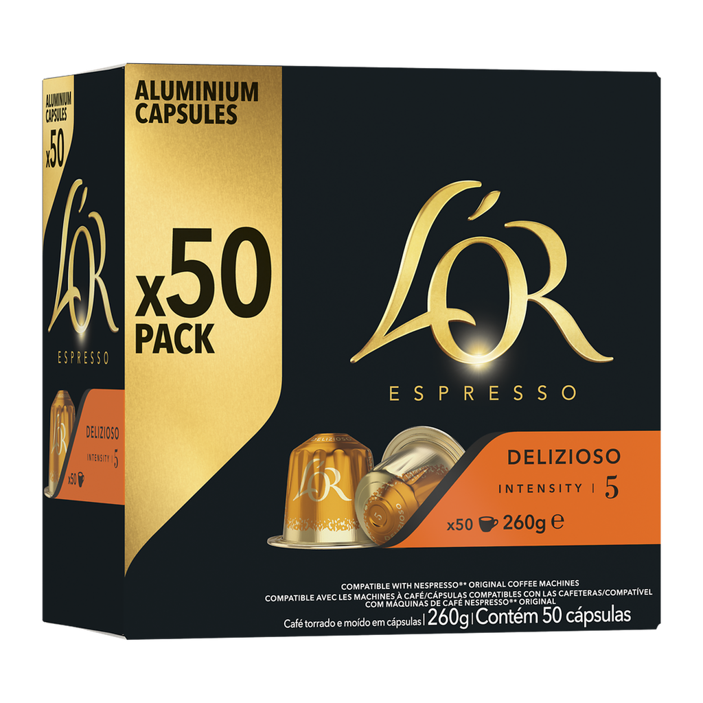 L'OR Espresso Coffee Capsules Delizioso Intensity 5 50 capsules 260 g