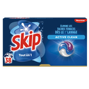 SKIP Lessive capsules tout en 1 Active Clean 38 capsules