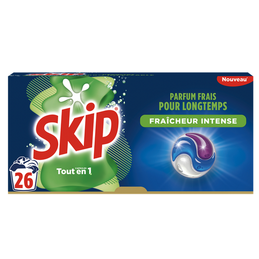 [8720181248252] SKIP Detergente cápsulas todo en 1 frescura intensa 26 cápsulas