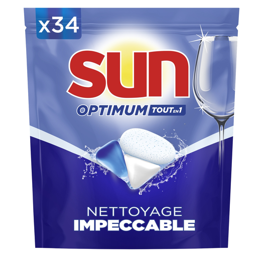 [8720182601216] SUN Optimum All-in-1 Dishwasher Capsules, 34 washes, 510 g
