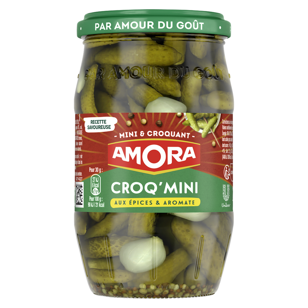 AMORA Mini pepinos com especiarias e ervas 205 g