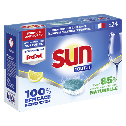 [8720182787286] SUN Dishwasher tablets all in 1 lemon ecolabel 24 capsules