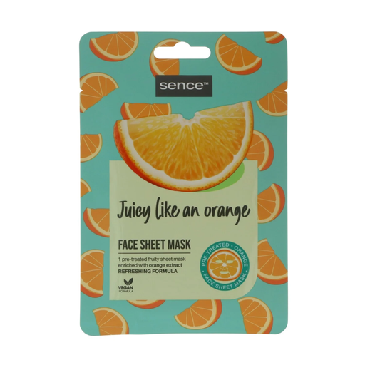 [8720964893402] SENCE Refreshing Orange Vegan Sheet Face Mask 20 ml