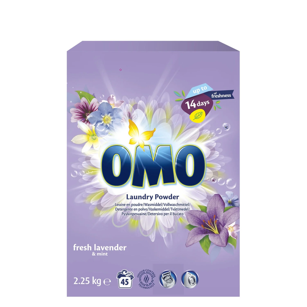 OMO Detergente en Polvo Lavanda 2.25 kg